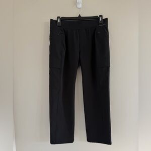 Eddie Bauer Womens 8 Black Capri Utility Cargo Stretch Outdoor Active Pants